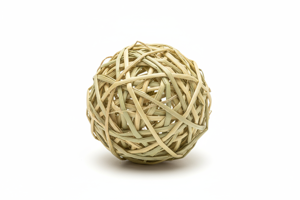 Bunny Chew Ball - Natural Hay Fiber Toy